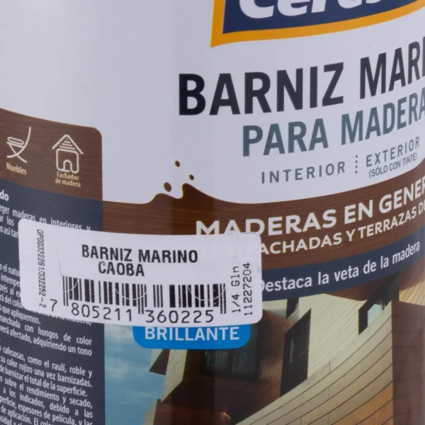 barniz marino caoba ceresita 1/4 gl 11227204 - Imagen 3
