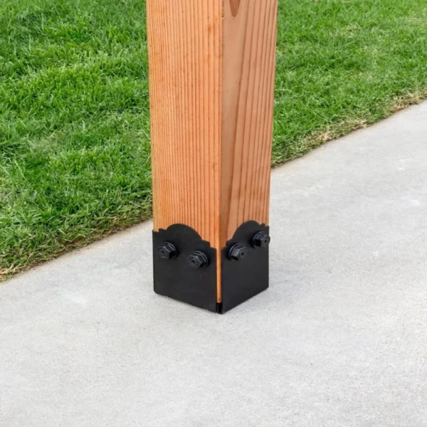 Post Base, Anchored 6x6 heavy cast aluminum. Contractor Pack of 4. MADE IN USA e