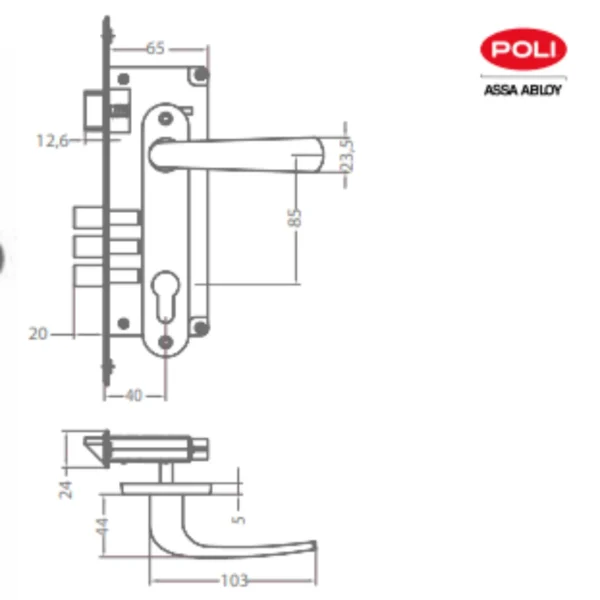 cerr emb.futura b40 acceso 1/2cil euro inox(125231 - Imagen 5