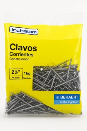 clavo envasado 2,5" corriente kg