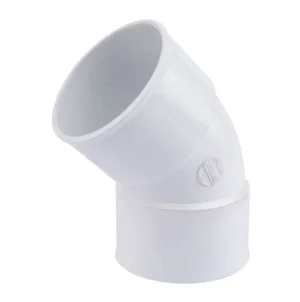 codo 45 canaleta h/h pvc blanco 80mm