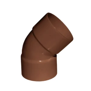 codo 45 canaleta h/h pvc cafe 80mm
