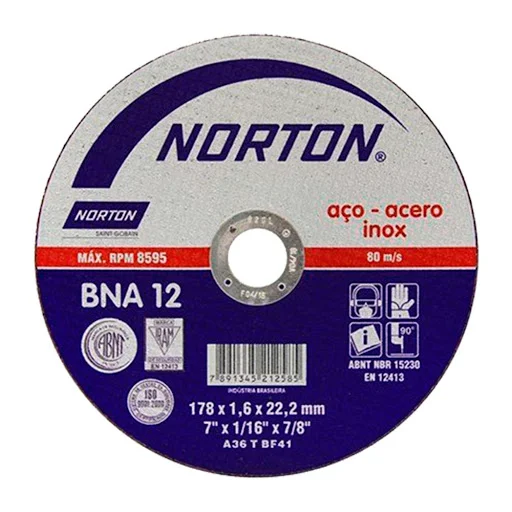 disco corte ceramica 7x7/8 norton - Dimasa