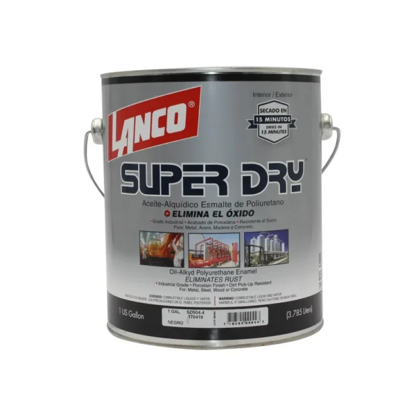 esmalte pu super dry negro 1gl sd904-4 (lanco)