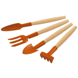kit para jardin 4 pz, mgo madera  tramontina