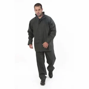 traje pu-goma junkal, verde, m